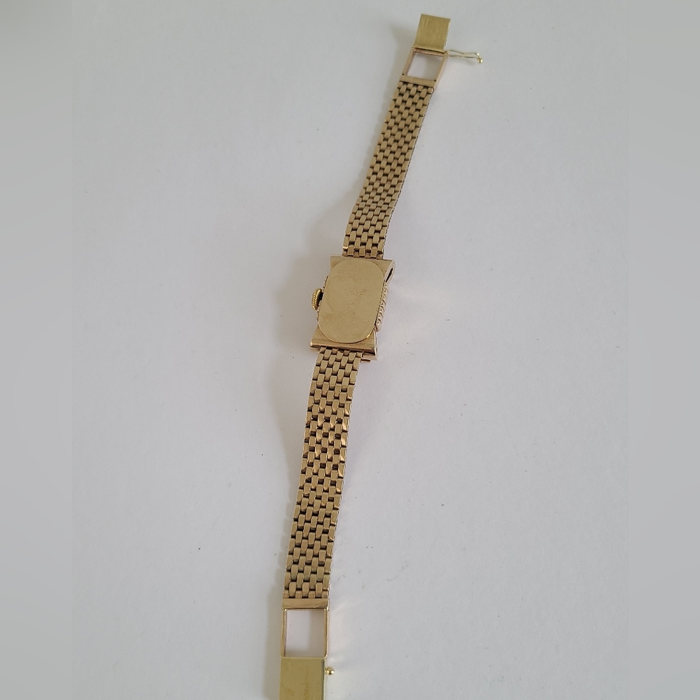 Antique 14K Yellow Gold Custom 17 Jewel Luxury Diamond Ruby Wind Up Manual Watch - Picture 14 of 16